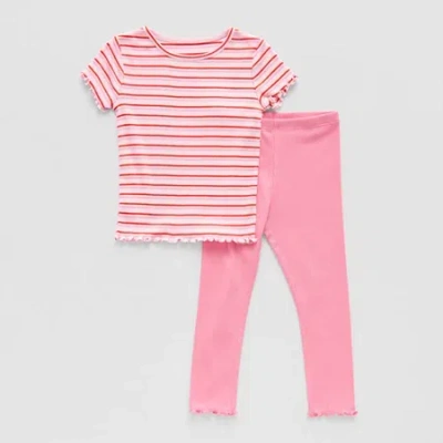 Okie Dokie Toddler & Little Girls 2-pc. Legging Set In Pink