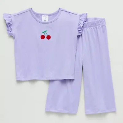 Okie Dokie Toddler & Little Girls 2-pc. Pant Set In Purple