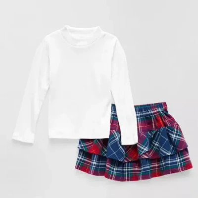 Okie Dokie Toddler & Little Girls 2-pc. Skirt Set In Blue