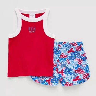 Okie Dokie Toddler & Little Girls 2-pc. Short Set In Multi