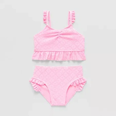 Okie Dokie Toddler & Little Girls 2-pc. Tankini Set In Black