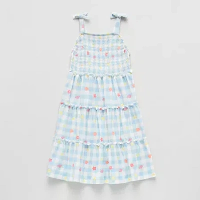 Okie Dokie Toddler & Little Girls A-line Dress In Blue