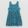 Okie Dokie Toddler & Little Girls Active Sleeveless A-line Dress In Blue