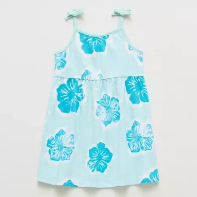 Okie Dokie Toddler & Little Girls A-line Dress In Blue