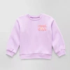 Okie Dokie Toddler & Little Girls Crew Neck Fleece Long Sleeve Sweatshirt In Purple