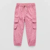 Okie Dokie Toddler & Little Girls Cuffed Regular Fit Jogger Pant In Pink