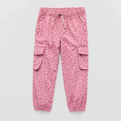 Okie Dokie Toddler & Little Girls Cuffed Regular Fit Jogger Pant In Pink