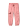 Okie Dokie Toddler & Little Girls Drawstring Waist Cuffed Loose Fit Jogger Pant In Pink