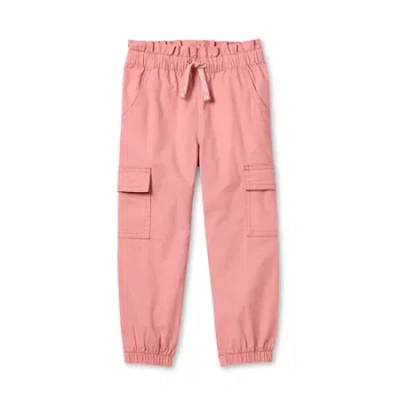 Okie Dokie Toddler & Little Girls Drawstring Waist Cuffed Loose Fit Jogger Pant In Pink