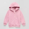Okie Dokie Toddler & Little Girls Fleece Hooded Lightweight Jacket In Pink