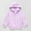 Okie Dokie Toddler & Little Girls Fleece Hooded Lightweight Jacket In Purple