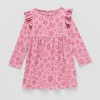 Okie Dokie Toddler & Little Girls Long Sleeve A-line Dress In Pink