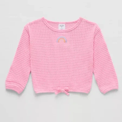 Okie Dokie Toddler & Little Girls Long Sleeve T-shirt In Pink
