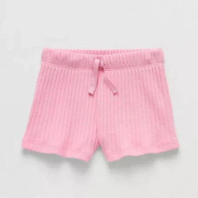 Okie Dokie Toddler & Little Girls Pull-on Short In Pink