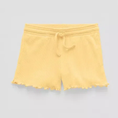 Okie Dokie Toddler & Little Girls Pull-on Short In Yellow