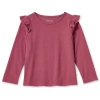 Okie Dokie Toddler & Little Girls Round Neck Long Sleeve T-shirt In Pink