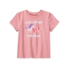 Okie Dokie Toddler & Little Girls Round Neck Short Sleeve Regular Fit Graphic T-shirt In Pink