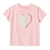 Okie Dokie Toddler & Little Girls Round Neck Short Sleeve Regular Fit Graphic T-shirt In Pink