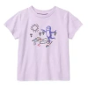 Okie Dokie Toddler & Little Girls Round Neck Short Sleeve Regular Fit Graphic T-shirt In Purple