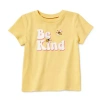 Okie Dokie Toddler & Little Girls Round Neck Short Sleeve Regular Fit Graphic T-shirt In Yellow