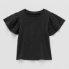 Okie Dokie Toddler & Little Girls Round Neck Short Sleeve T-shirt In Black