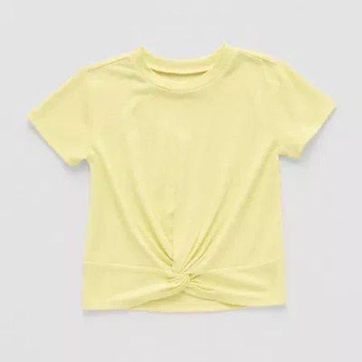 Okie Dokie Toddler & Little Girls Round Neck Short Sleeve T-shirt In Yellow