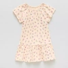 Okie Dokie Toddler & Little Girls Short Sleeve Drop Waist Dress In Pink