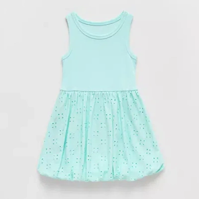 Okie Dokie Toddler & Little Girls Sleeveless A-line Dress In Blue