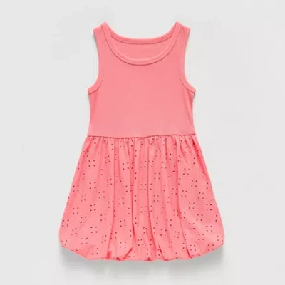 Okie Dokie Toddler & Little Girls Sleeveless A-line Dress In Pink