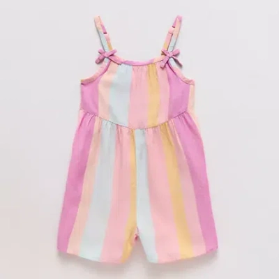 Okie Dokie Toddler & Little Girls Striped Romper In Multi