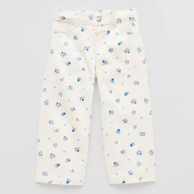 Okie Dokie Babies' Toddler & Little Girls Wide Leg Jean In Multi