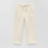 Okie Dokie Toddler & Little Girls Wide Leg Regular Fit Fleece Pull-on Pant In Sand