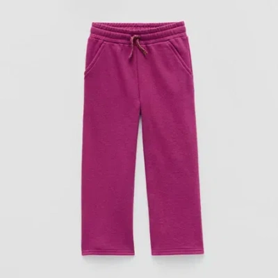 Okie Dokie Toddler & Little Girls Wide Leg Regular Fit Pull-on Pant In Purple