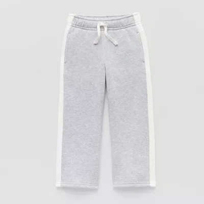 Okie Dokie Toddler & Little Unisex Wide Leg Regular Fit Fleece Pull-on Pant In Gray