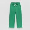 Okie Dokie Toddler & Little Unisex Wide Leg Regular Fit Fleece Pull-on Pant In Green