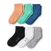 Okie Dokie Toddler Boys 6 Pair Quarter Ankle Socks In Multi