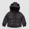 Okie Dokie Toddler Boys Adaptive Water Resistant Easy-on + Easy-off Heavyweight Puffer Jacket In Black