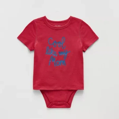 Okie Dokie Babies' Toddler Boys Bodysuit Closure Adaptive Round Neck Short Sleeve Bodysuit In Purple