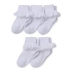 Okie Dokie Toddler Girls 5 Pair Turncuff Socks In White