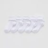 Okie Dokie Toddler Girls 5 Pair Turncuff Socks In White