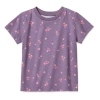 Okie Dokie Toddler Girls Round Neck Short Sleeve Regular Fit Graphic T-shirt In Purple