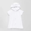 Okie Dokie Toddler Girls Terry Cloth Dress Swimsuit Cover-up In White