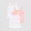Okie Dokie Toddler Girls U Neck Sleeveless 3 Pack Camisole In White