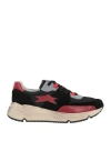 Okinawa Man Sneakers Black Size 10 Soft Leather, Textile Fibers In Black