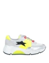 Okinawa Woman Sneakers Off White Size 8 Leather, Textile Fibers In Off White