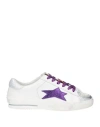 Okinawa Woman Sneakers White Size 8 Leather, Textile Fibers In White