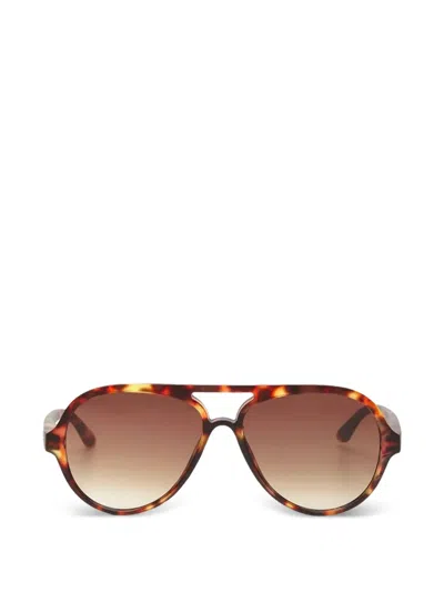 Okkia Alessio Pilot-frame Sunglasses In Brown