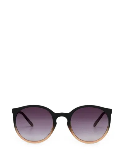 Okkia Berlino Round-frame Sunglasses In Black