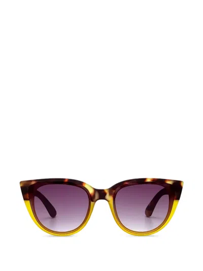 Okkia Elba Cat-eye Sunglasses In Brown