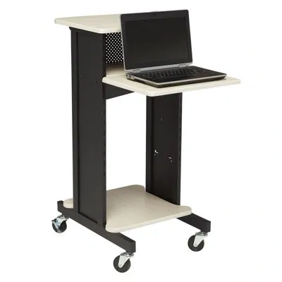 Oklahoma Sound Premium Presentation Av Cart In Black;ivory